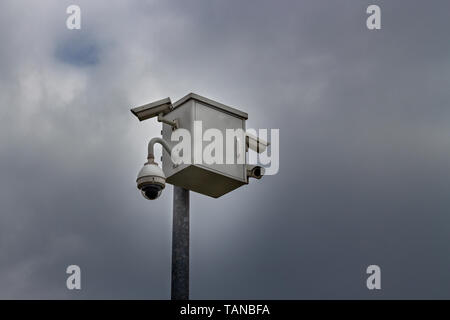 Sistema di sicurezza con telecamere Foto Stock