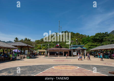 Il punto di partenza per escursioni al Puerto Princesa fiume sotterraneo in Palawan, Filippine Foto Stock