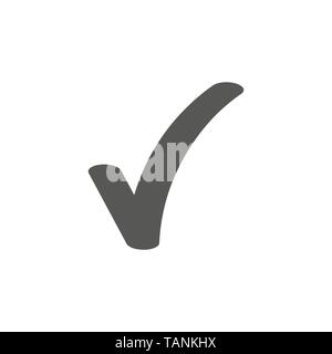 Segno di spunta nero icona. Il simbolo di spunta, selezionare icona illustrazione vettoriale. Illustrazione Vettoriale