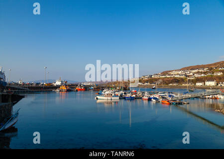 Il porto di Mallaig nelle Highlands della Scozia Foto Stock