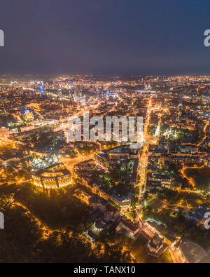 Kiev città notte , Ucraina Foto Stock