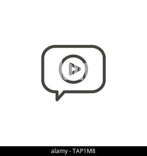 Video di insegnamento e di formazione - video informativo w icona pulsante video Illustrazione Vettoriale