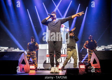 Norvegia - Oslo, 23 maggio 2019. La American rap gruppo nemico pubblico esegue un concerto dal vivo come parte dell'evento dèi di rap a Oslo Spektrum di Oslo. Qui il rapper Chuck D è visto dal vivo sul palco. (Photo credit: Gonzales foto - Terje Dokken). Foto Stock