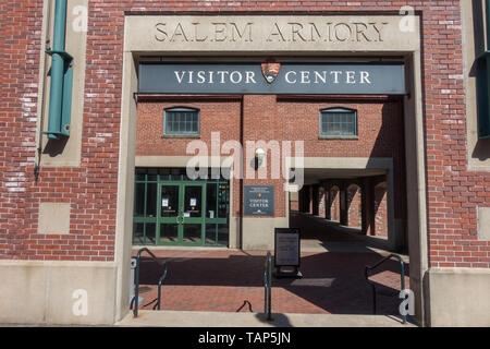 Salem centro città centro visitatori in Massachusetts Foto Stock