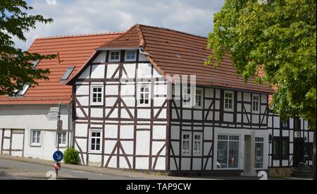 Casa in città vecchia Barsinghausen Bassa Sassonia Germania Foto Stock