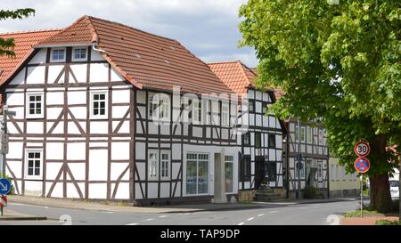 Casa in città vecchia Barsinghausen Bassa Sassonia Germania Foto Stock