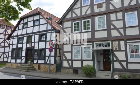 Casa in città vecchia Barsinghausen Bassa Sassonia Germania Foto Stock