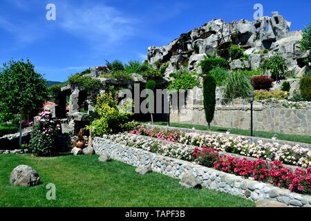 Complesso etnografico Rosa Damascena in Kazanlak. Provincia di Stara Zagora.BULGARIA Foto Stock