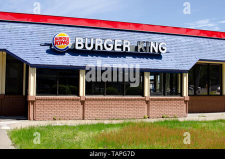 Burger King ristorante che è chiuso e fuori del business Foto Stock