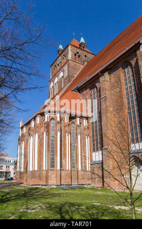 Marienkirche chiesa nella città anseatica di Greifswald, Germania Foto Stock