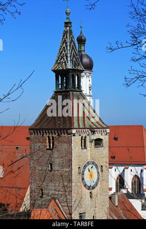 Schmalzturm monumenti di Landsberg am Lech Foto Stock