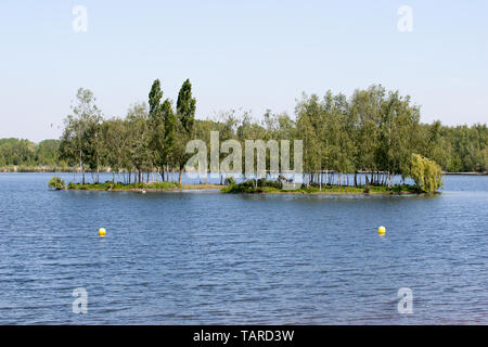 Parc park Rieulay Francia settentrionale Etang des Argales Foto Stock