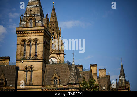 Manchester town hall dettaglio del tetto sul retro dell'edificio di riferimento Foto Stock