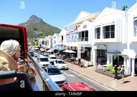 Camps Bay a Cape Town, Sud Africa. Foto Stock