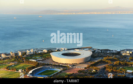 Il Cape Town Stadium a punto verde. Foto Stock