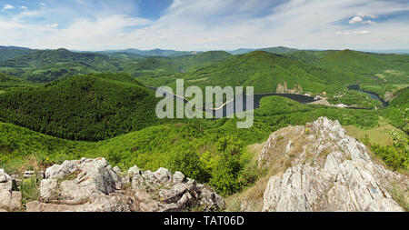 Vista dal picco Sivec, Slovacchia nei pressi di Kosice Foto Stock