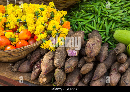 Mercato Ortofrutticolo Udaipur Foto Stock