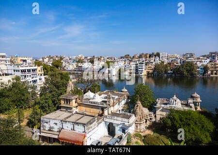 I tetti di Udaipur Foto Stock