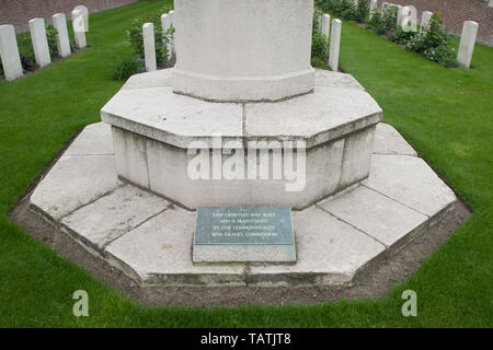 Cimitero Cimitero Ypres Ieper Belgio Foto Stock