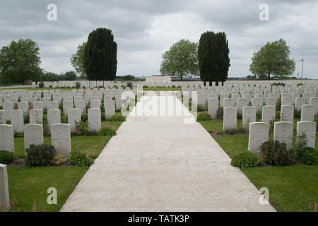 Cimitero Cimitero Ypres Ieper Belgio Foto Stock