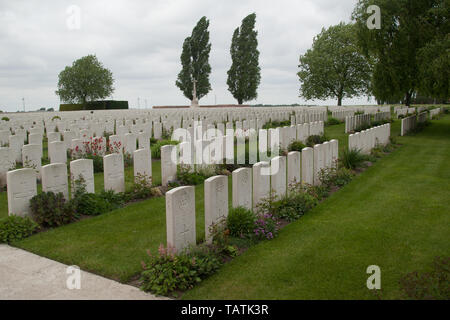 Cimitero Cimitero Ypres Ieper Belgio Foto Stock