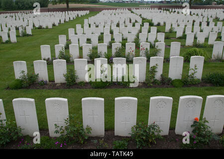 Cimitero Cimitero Ypres Ieper Belgio Foto Stock