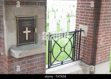 Cimitero Cimitero Ypres Ieper Belgio Foto Stock