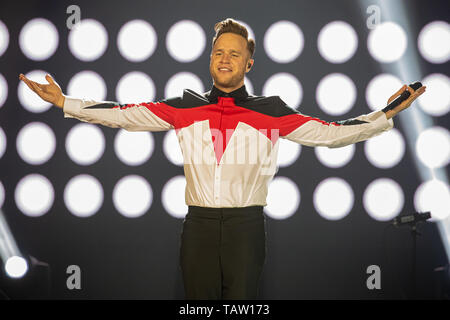 Brighton, Regno Unito. 27 Maggio, 2019. Brighton, Regno Unito. Lunedì 27 maggio 2019. Olly Murs effettuando al Centro di Brighton, Credito: Jason Richardson/Alamy Live News Foto Stock