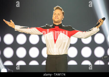 Brighton, Regno Unito. 27 Maggio, 2019. Brighton, Regno Unito. Lunedì 27 maggio 2019. Olly Murs effettuando al Centro di Brighton, Credito: Jason Richardson/Alamy Live News Foto Stock