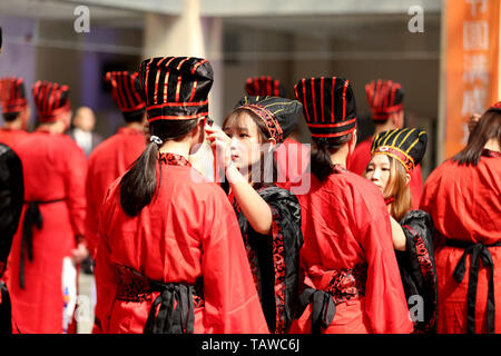 Shenyan, Shenyan, Cina. 29 Maggio, 2019. Shenyang, Cina-Alta scuola gli studenti frequentano il tradizionale proveniente di cerimonia di età di Shenyang, nordest ChinaÃ¢â'¬â"¢s Provincia di Liaoning. Credito: SIPA Asia/ZUMA filo/Alamy Live News Foto Stock