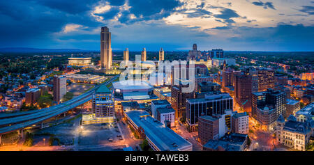 Panoramica aerea di Albany, New York Foto Stock
