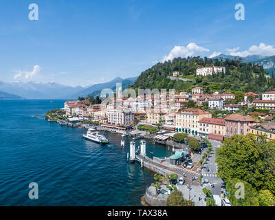 Villaggio di Bellagio. Il lago di Como, Italia. Destinazione turistica in Europa Foto Stock