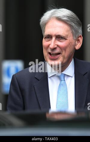 Londra - 26 Maggio 2019: Philip Hammond Cancelliere dello Scacchiere visto presso la BBC Studios di Londra Foto Stock