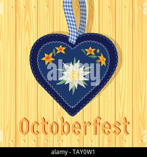 Edelweisse alpina nel cartone animato vettore cardiaco. Illustrazione Vettoriale