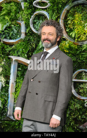 I buoni presagi premiere mondiale di Amazon serie originale, basato su Terry Pratchett e Neil Gaiman libro, circa la fine del mondo. Odeon Leicester Square, Londra Foto Stock