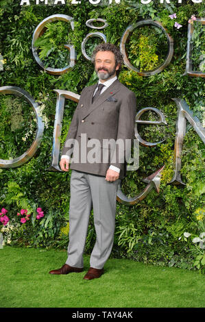 I buoni presagi premiere mondiale di Amazon serie originale, basato su Terry Pratchett e Neil Gaiman libro, circa la fine del mondo. Odeon Leicester Square, Londra Foto Stock