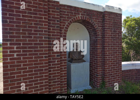 Busto di Robert Moton all'ingresso del Tuskegee aviatori Sito Storico Nazionale Foto Stock