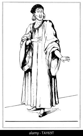 Antonio, da "Il Mercante di Venezia' da William Shakespeare, atto 4, , (Teatro Prenota, 1908) Foto Stock