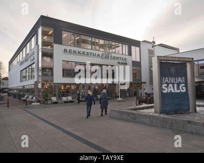 Bekkestua Senter, un centro commerciale situato in un sobborgo di Baerun ad ovest di Oslo Norvegia Foto Stock