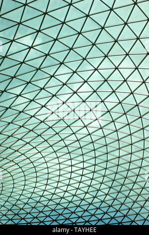 Soffitto di vetro, British Museum di Londra Foto Stock
