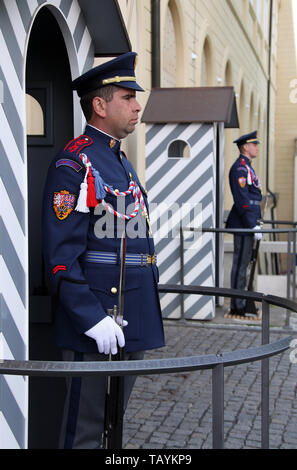 Protezioni sul dazio al Castello di Praga Foto Stock