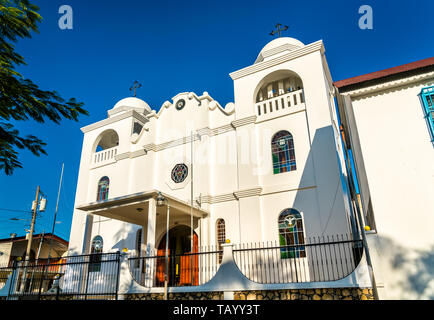 Nuestra Señora de los Remedios chiesa in Flores, Guatemala Foto Stock