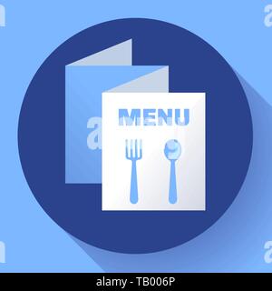 Tre volte l'icona del menu modello stile piatto vettore Illustrazione Vettoriale