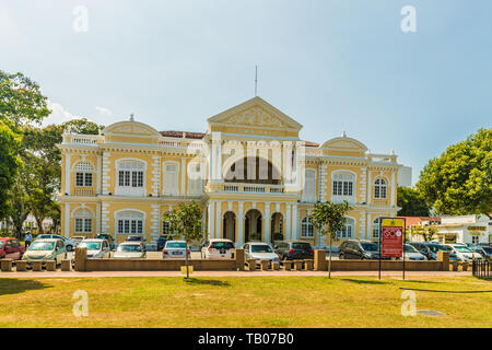 Una vista tipica di George Town in Malesia Foto Stock