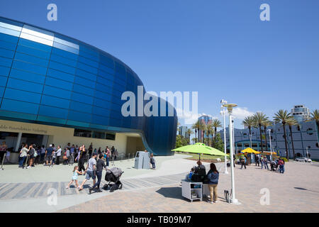 Visioni del Pacifico presso l'Aquarium del Pacifico, Long Beach, CA, Stati Uniti d'America Foto Stock