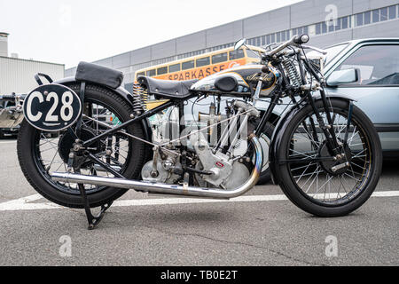 Berlino - 11 Maggio 2019: motociclo Sarolea 31 B, 1931. 32Th Berlin-Brandenburg Oldtimer giorno. Foto Stock