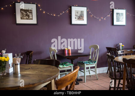 Amrutha Lounge, vegan food Earlsfield, a sud-ovest di Londra, England, Regno Unito Foto Stock