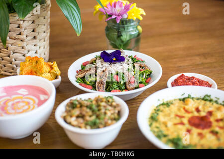 Amrutha Lounge, vegan food Earlsfield, a sud-ovest di Londra, England, Regno Unito Foto Stock