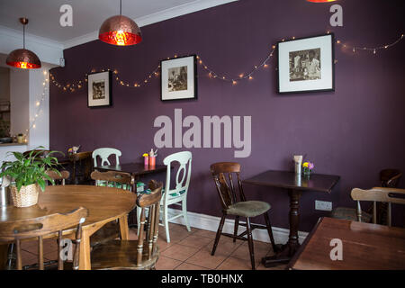 Amrutha Lounge, vegan food Earlsfield, a sud-ovest di Londra, England, Regno Unito Foto Stock