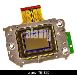 Il funzionamento di una fotocamera digitale (Nikon D200) 10.2 megapixel del sensore Foto Stock